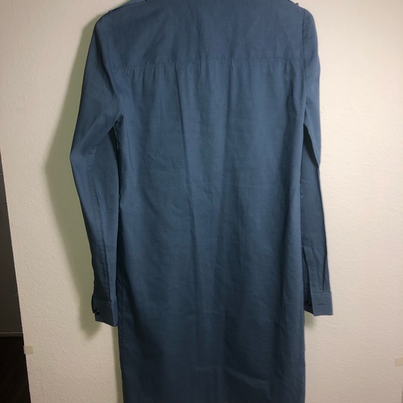 Elie Tahari Blue Button dress collar long Sleeve 2 - Picture 5 of 5